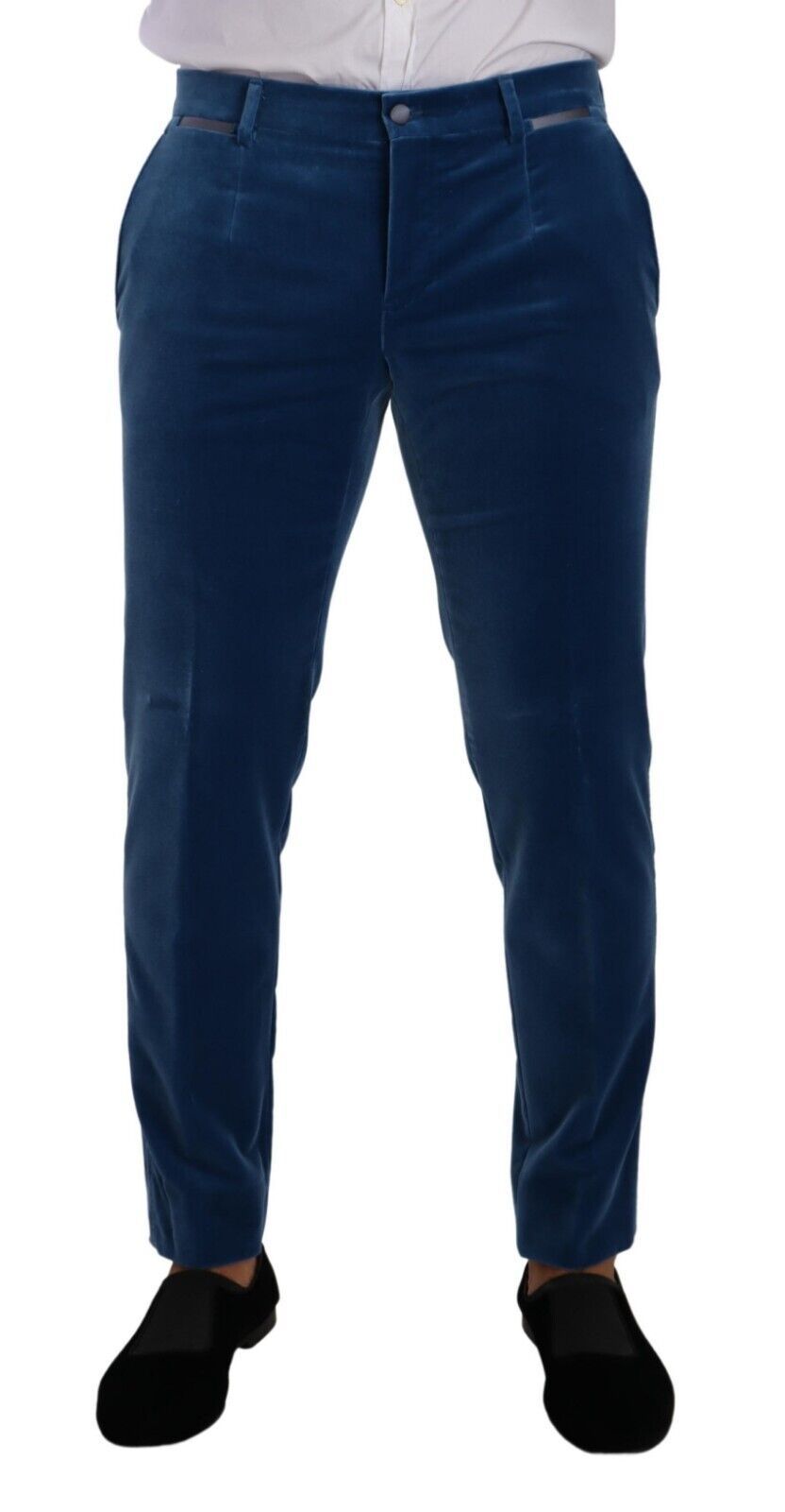 - Elegant Velvet Blue Slim Fit Suit