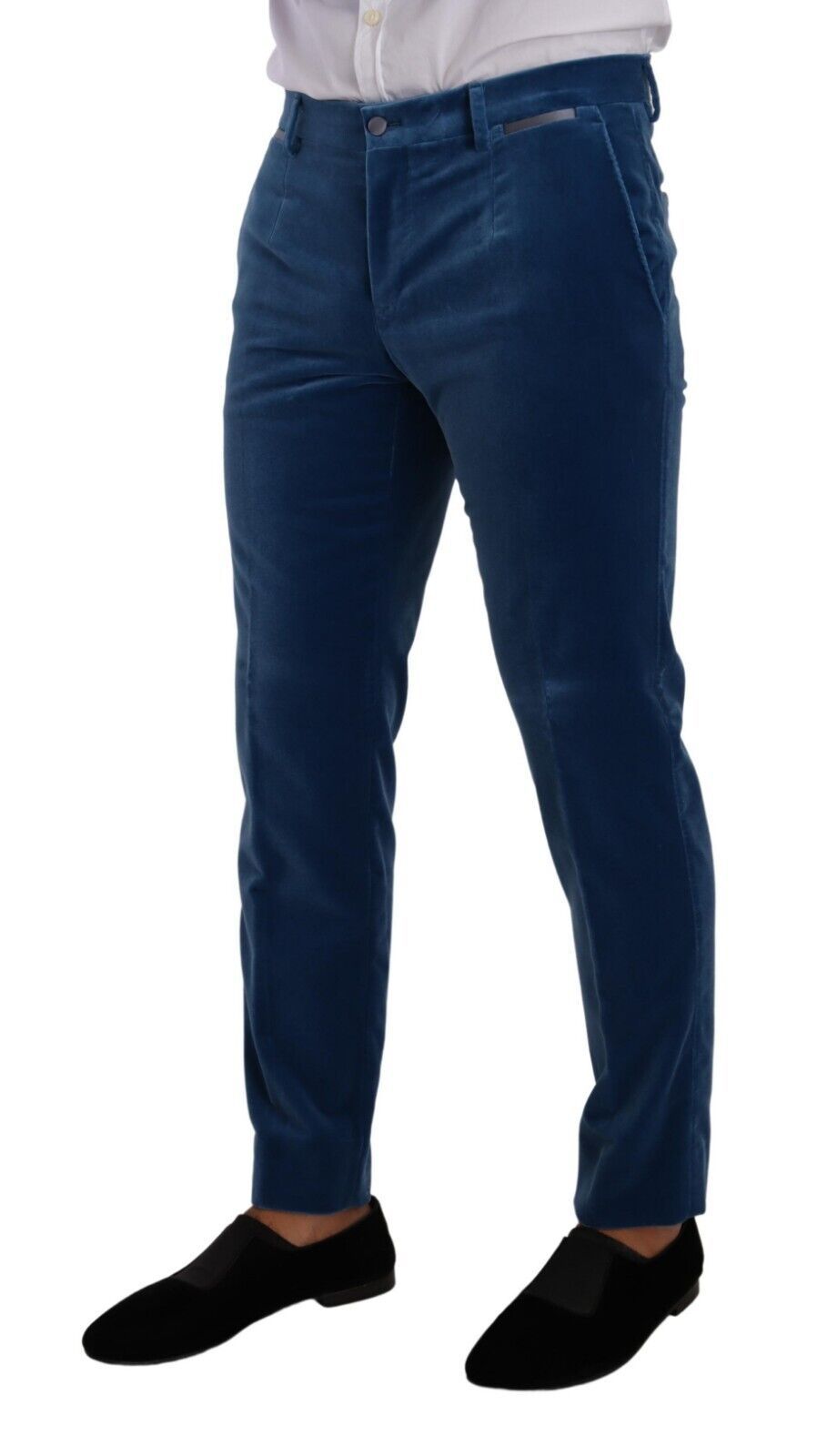 - Elegant Velvet Blue Slim Fit Suit