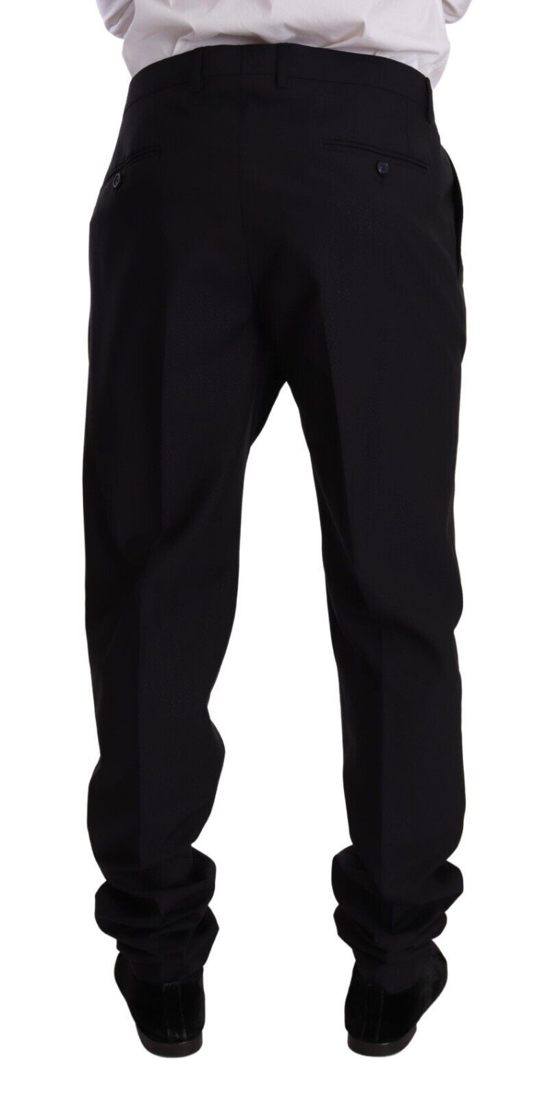 - Elegant Navy Slim Fit Wool Silk Two-Piece Suit