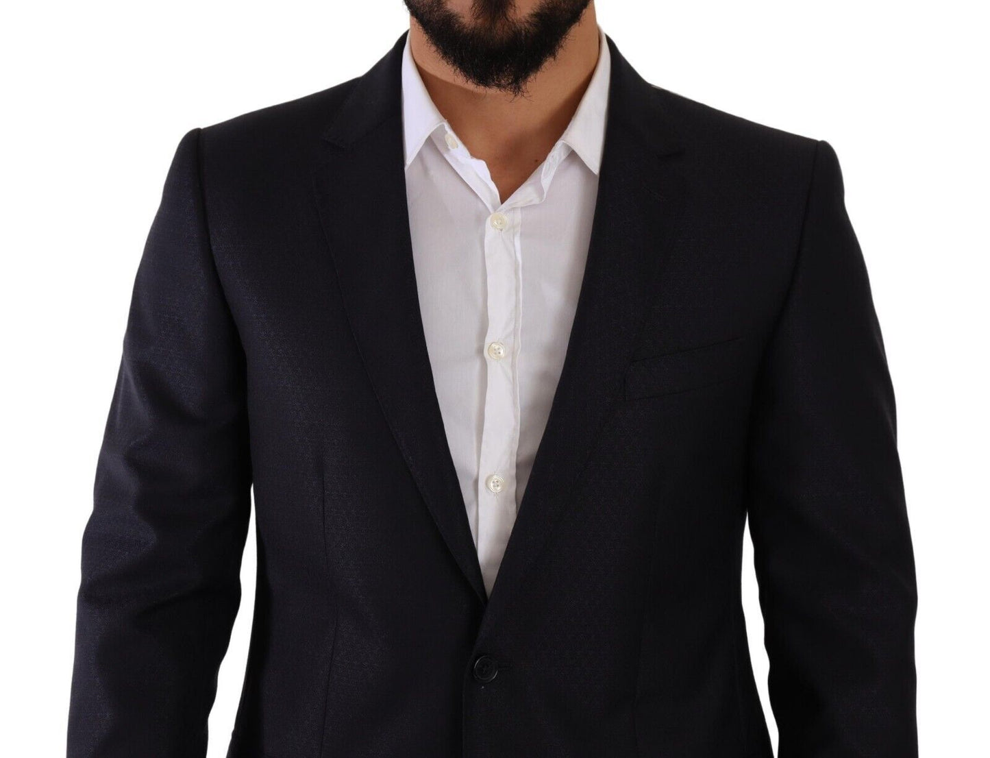 - Elegant Slim Fit Wool Silk Cashmere Men's Suit