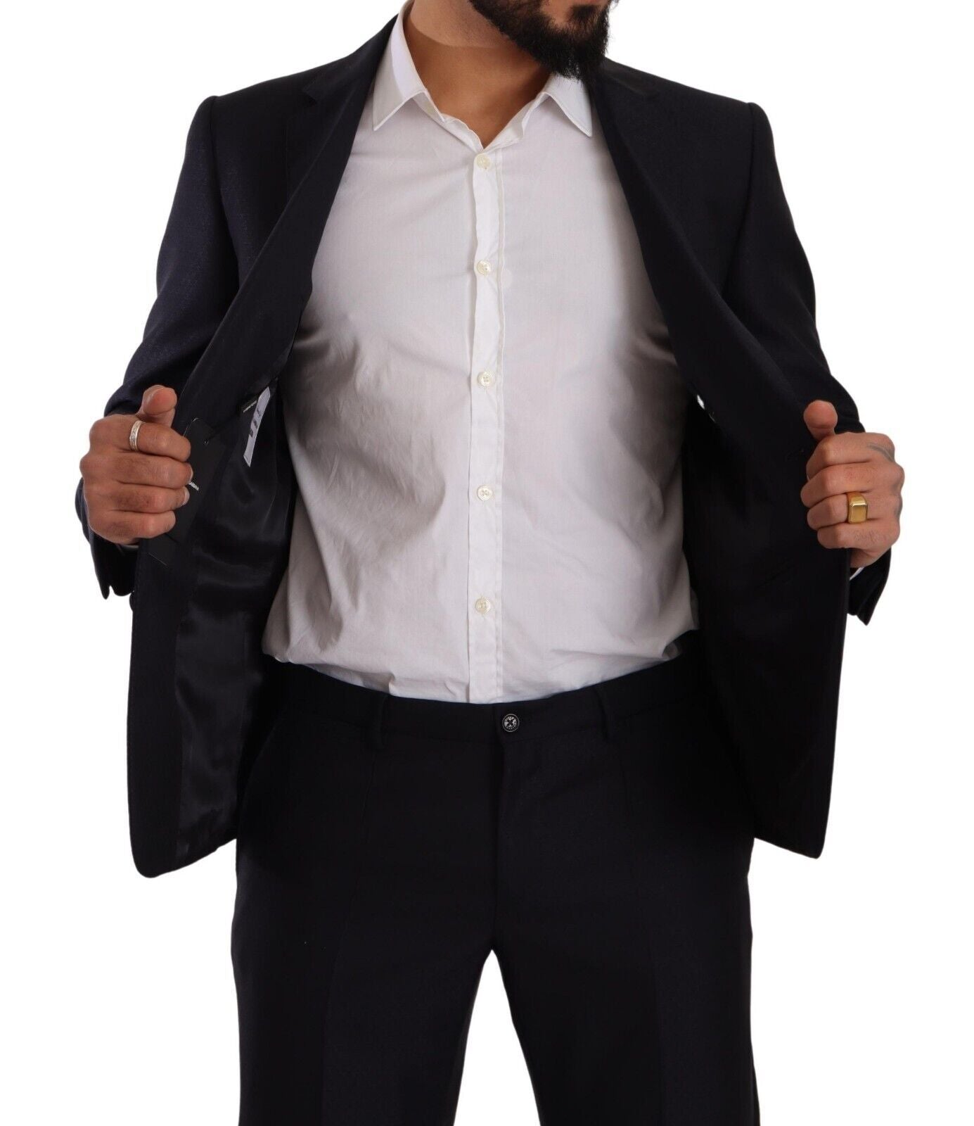 - Elegant Slim Fit Wool Silk Cashmere Men's Suit