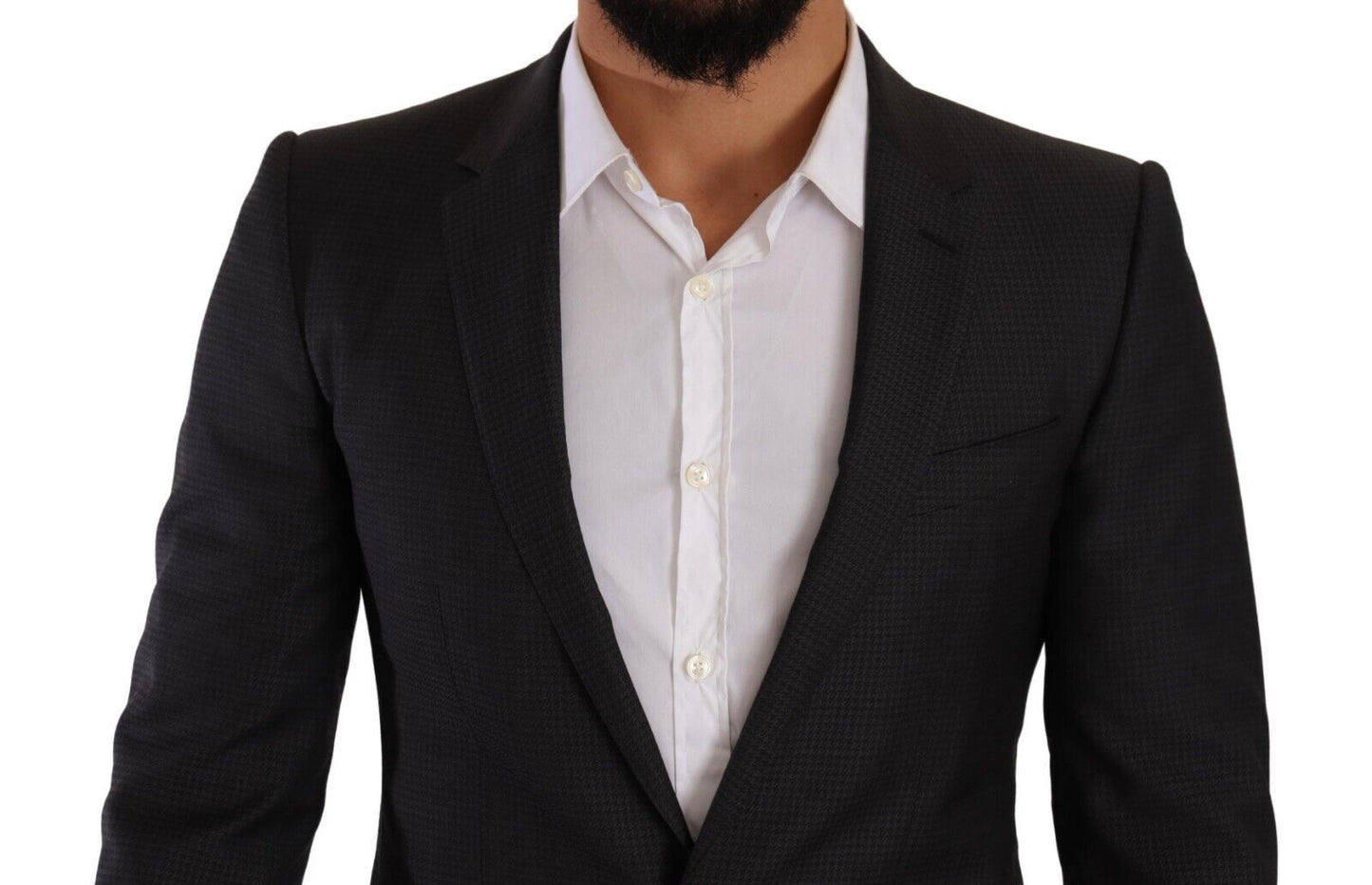 - Elegant Black Wool Martini Suit