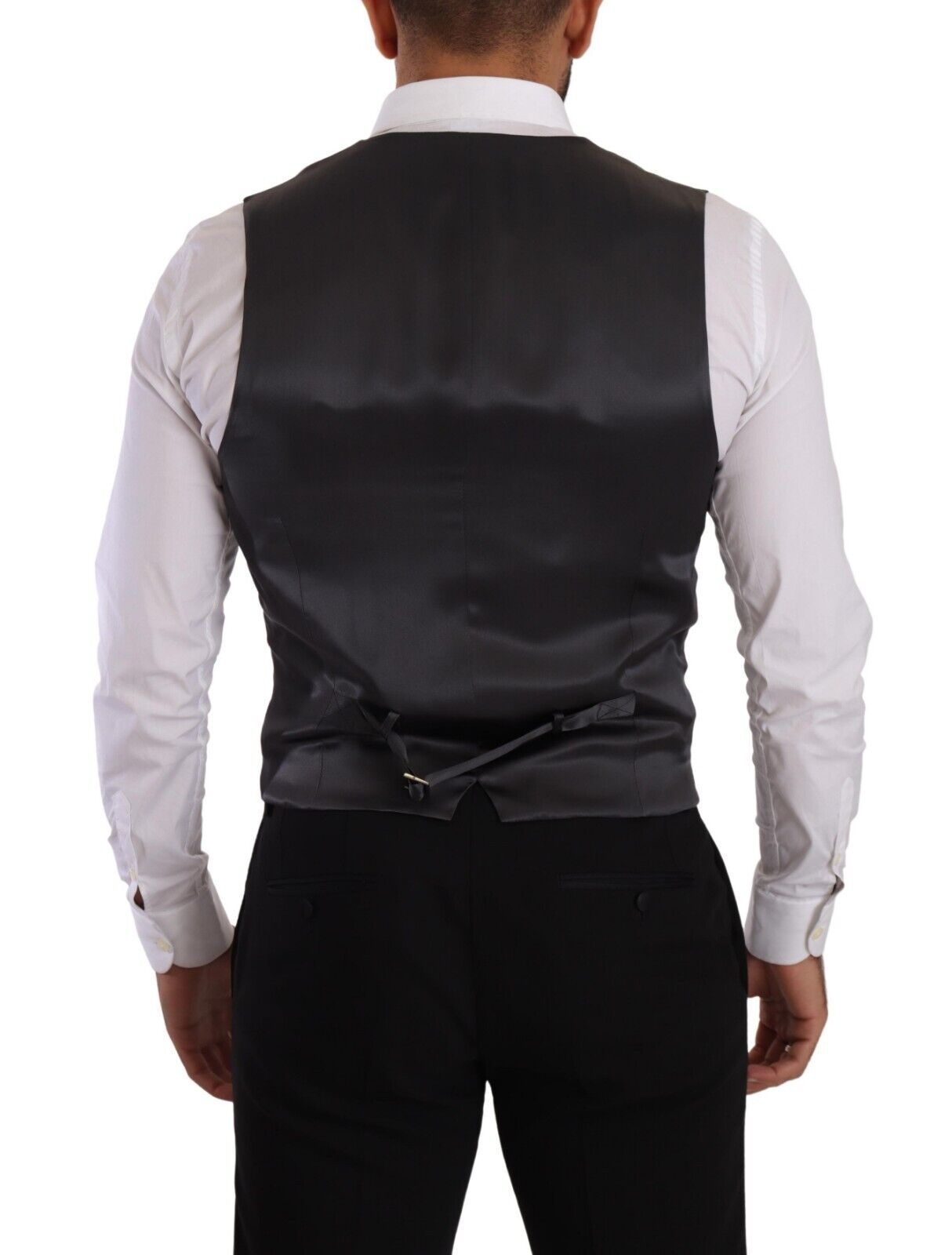 - Elegant Striped Double-Breasted Dress Vest