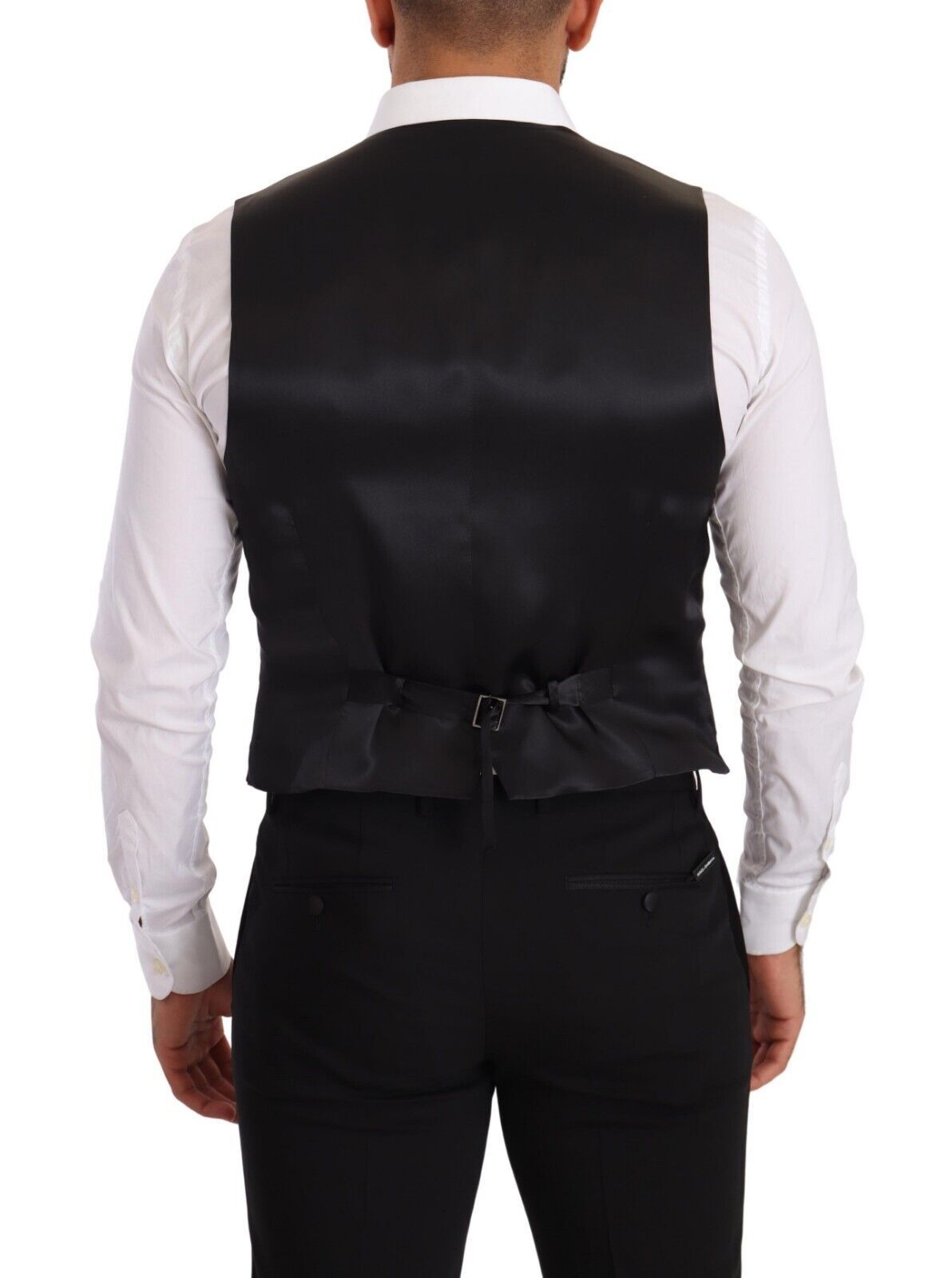 - Elegant Gray Silk Dress Vest