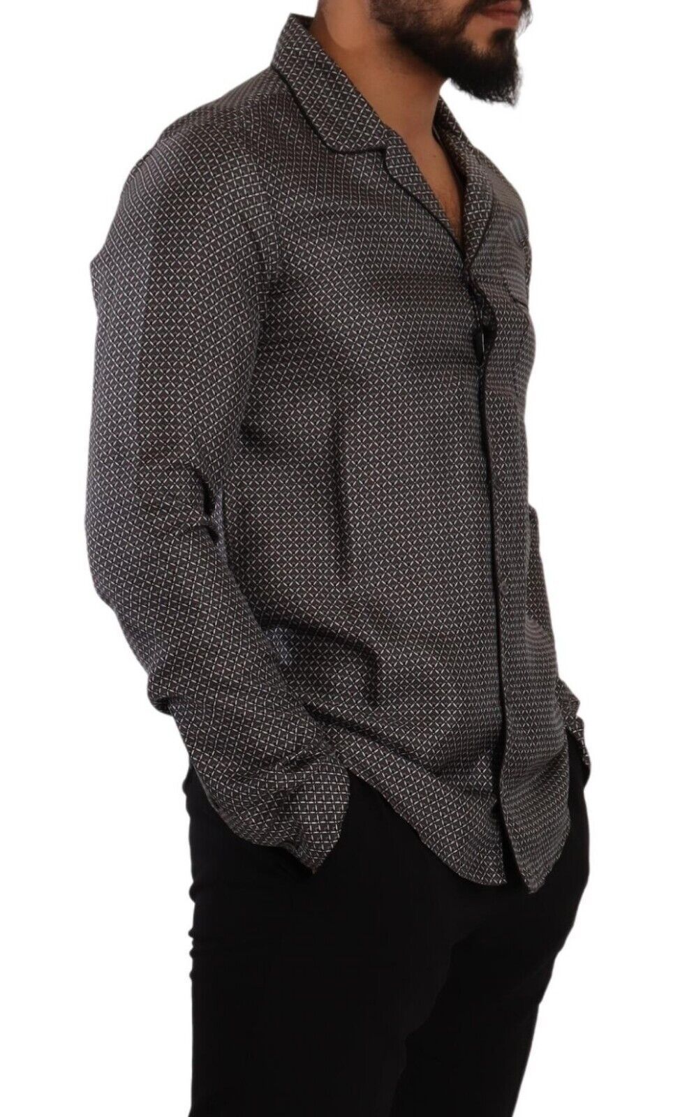 - Elegant Silk Button Down Shirt