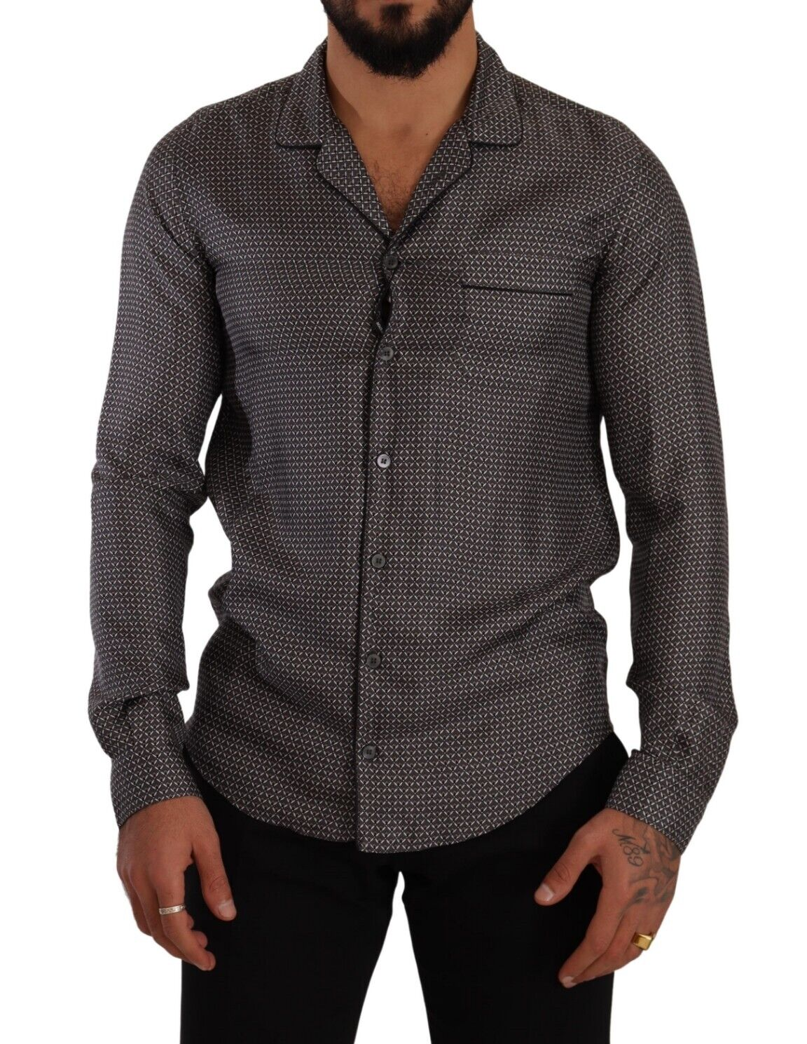 - Elegant Silk Button Down Shirt