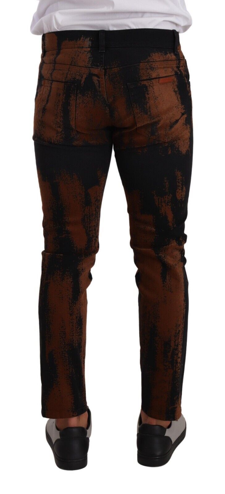 - Chic Black Brown Tie-Dye Slim Fit Jeans