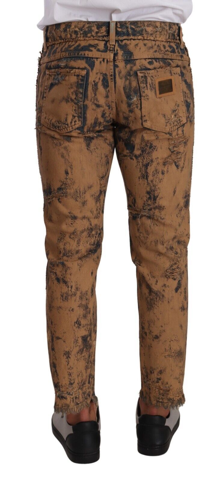 - Authentic Distressed Denim Classic Trousers
