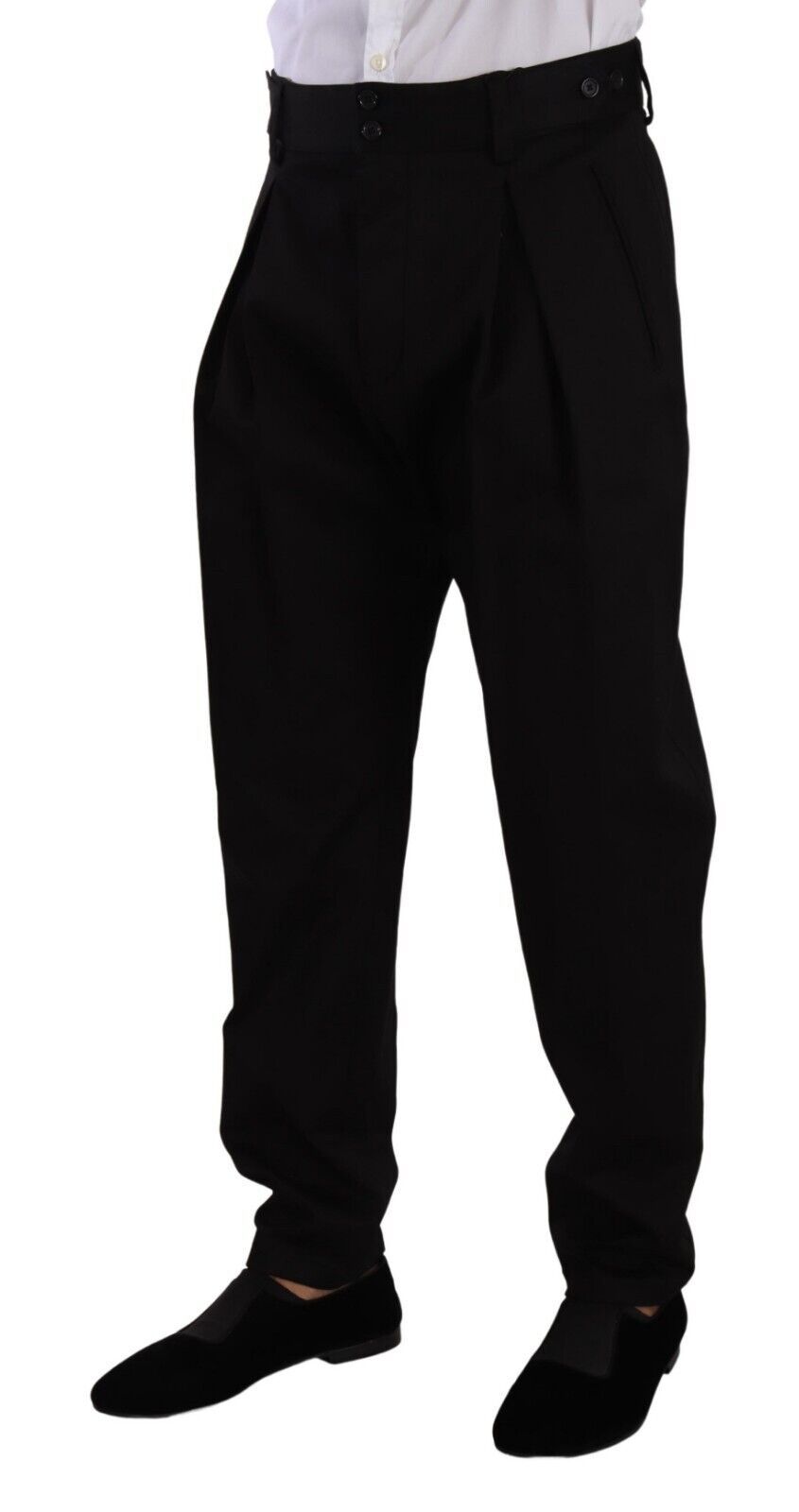 - Elegant Slim-Fit Cotton Trousers