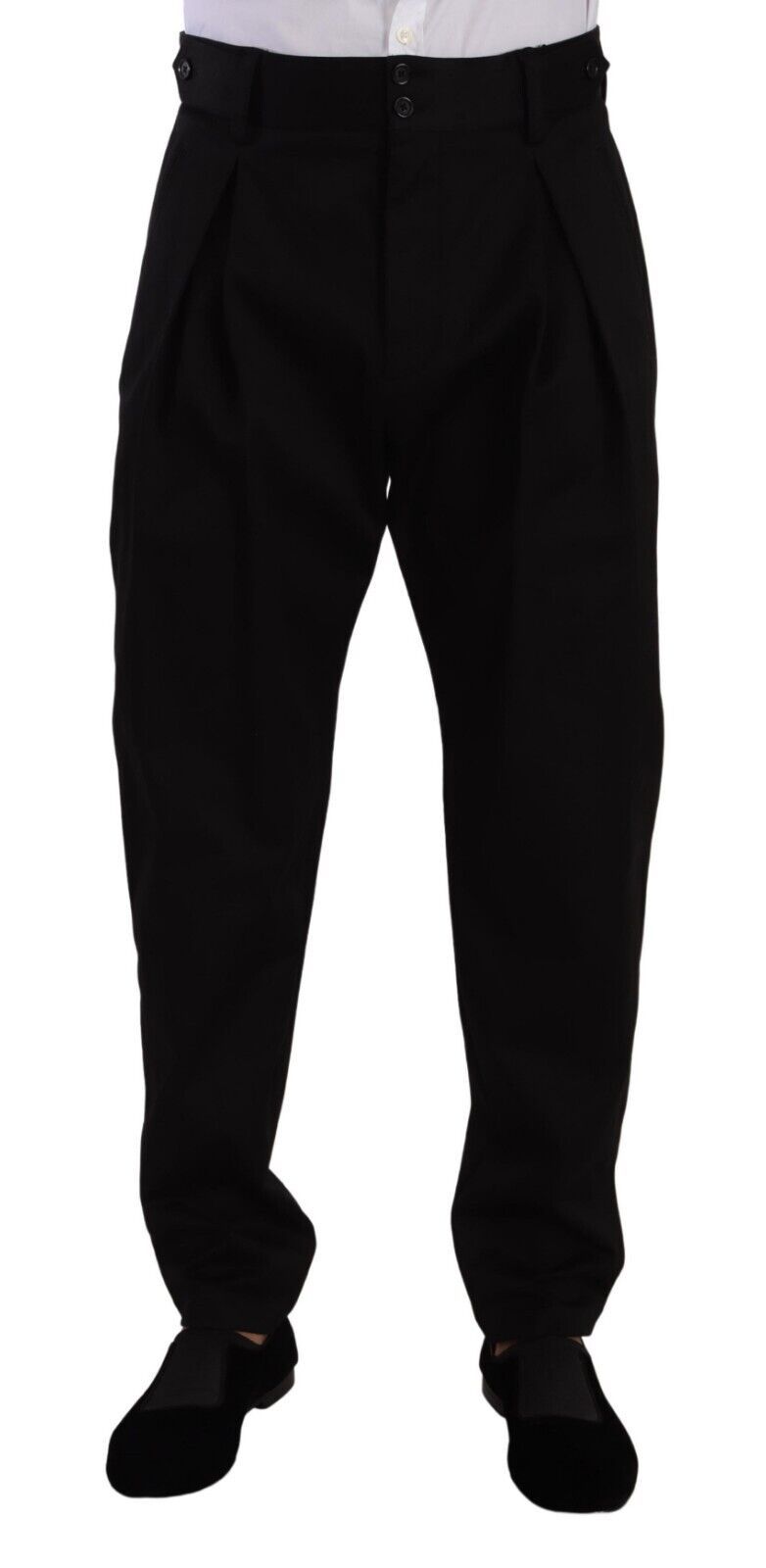 - Elegant Slim-Fit Cotton Trousers