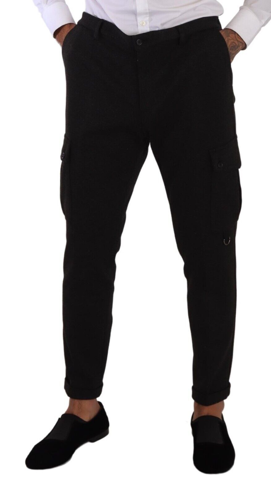 - Sleek Skinny Cargo Pants in Timeless Black