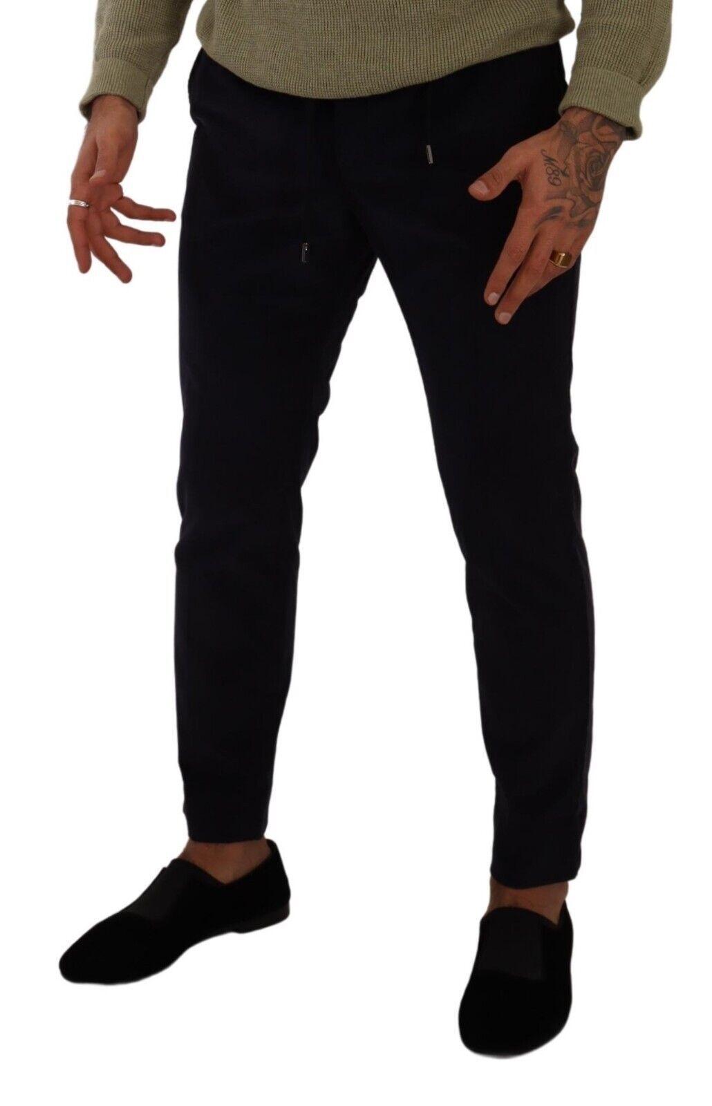 - Slim Fit Luxe Corduroy Pants in Dark Blue