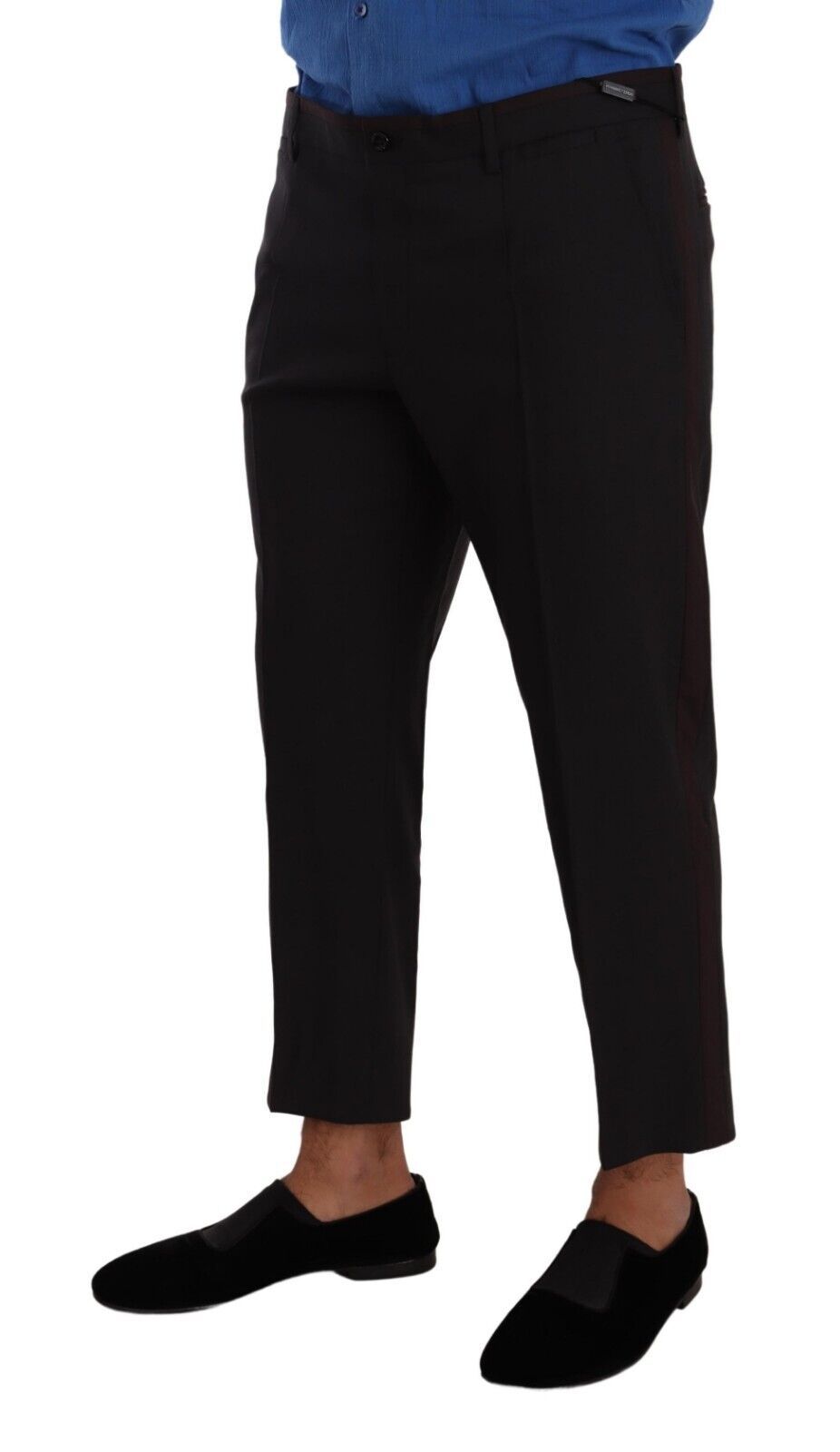 - Elegant Cropped Wool Stretch Pants