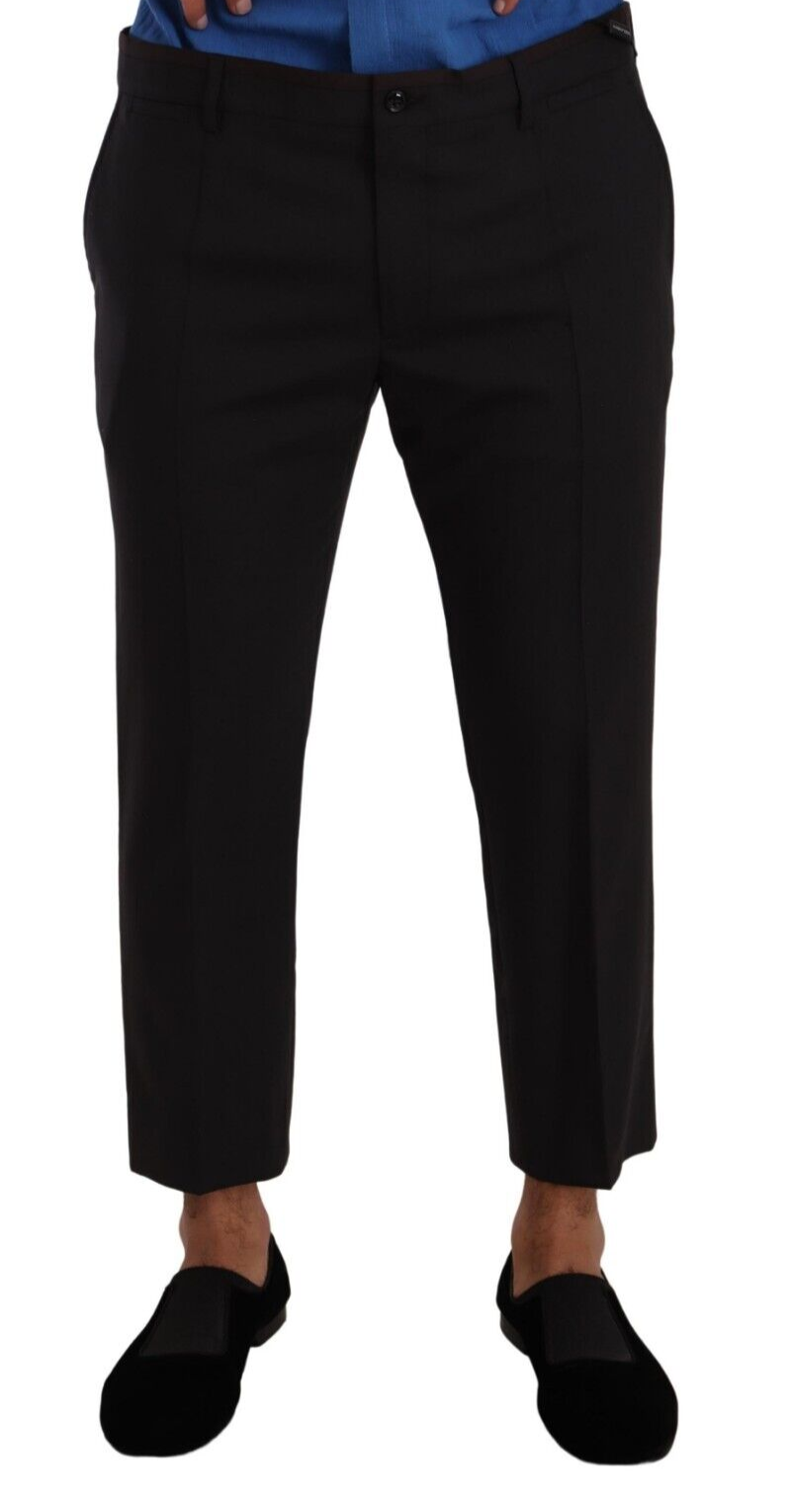 - Elegant Cropped Wool Stretch Pants