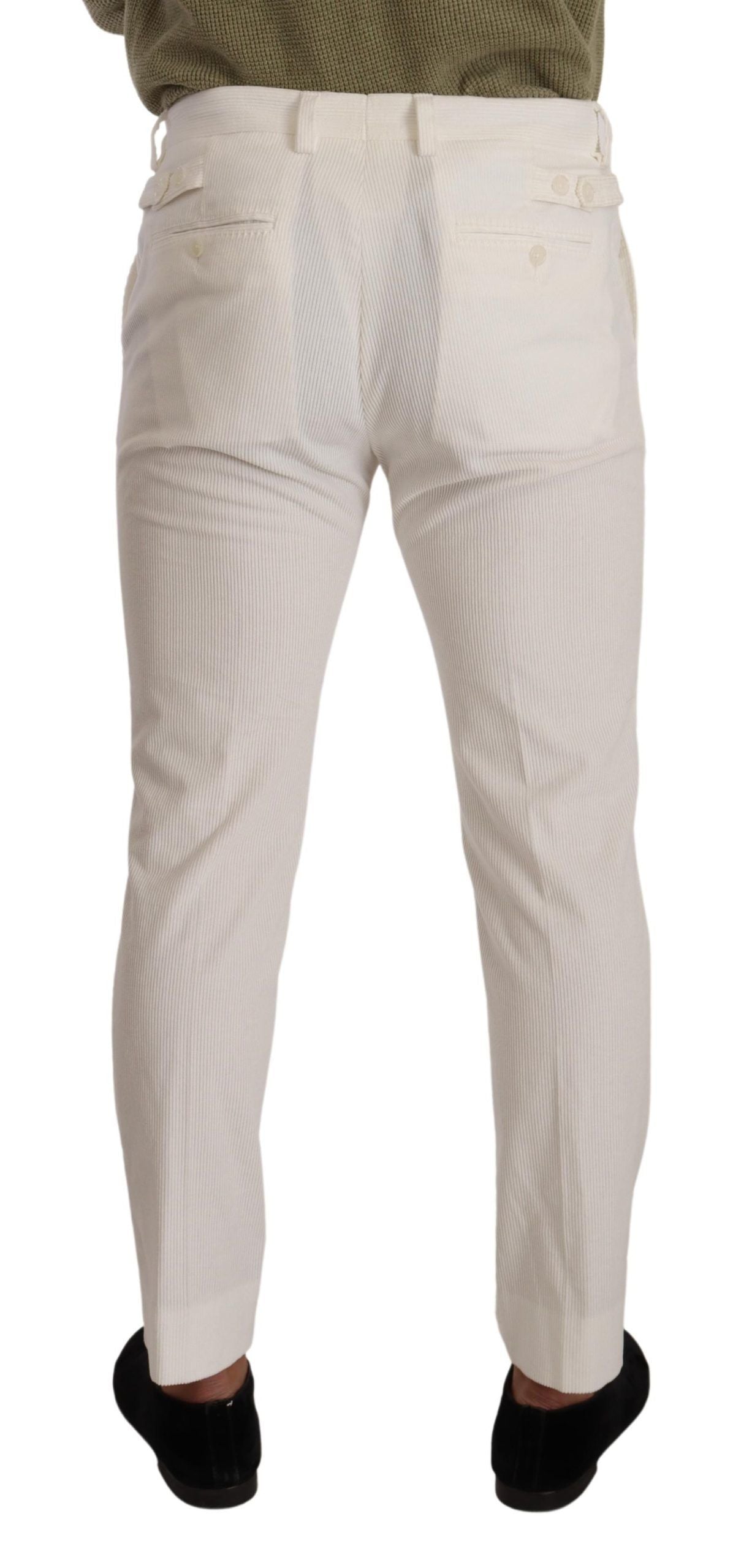 - Elegant Slim Fit Cotton Trousers