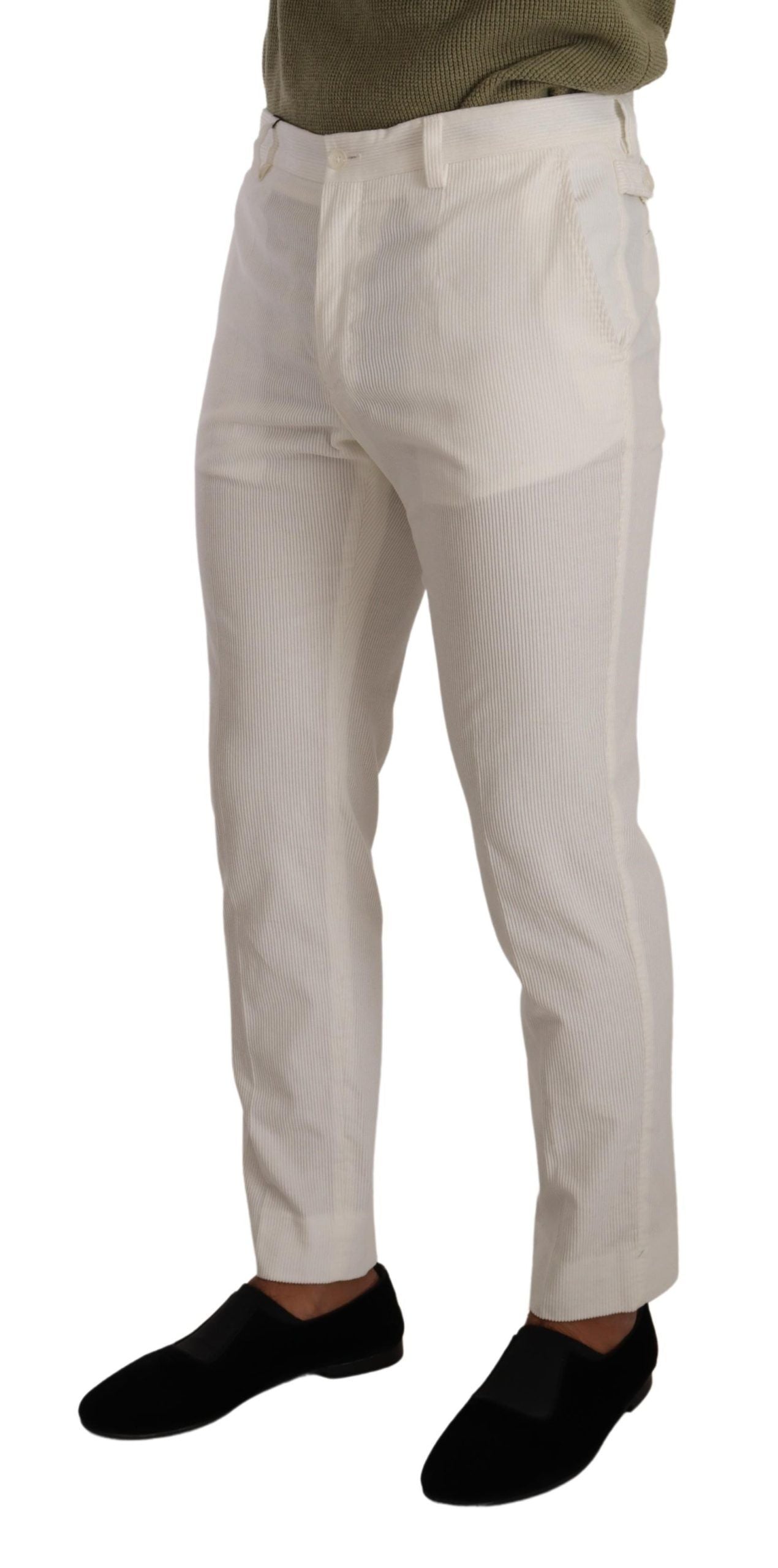 - Elegant Slim Fit Cotton Trousers