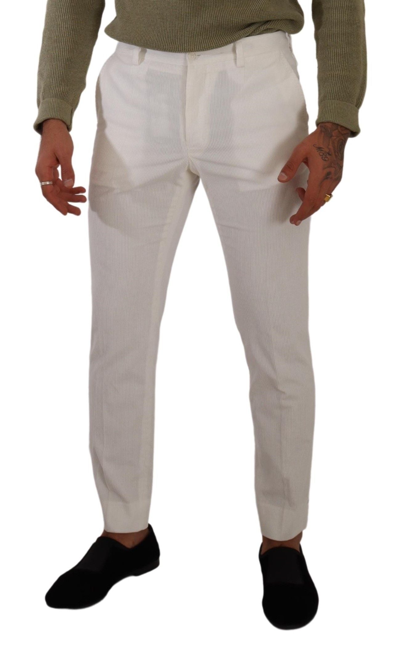 - Elegant Slim Fit Cotton Trousers