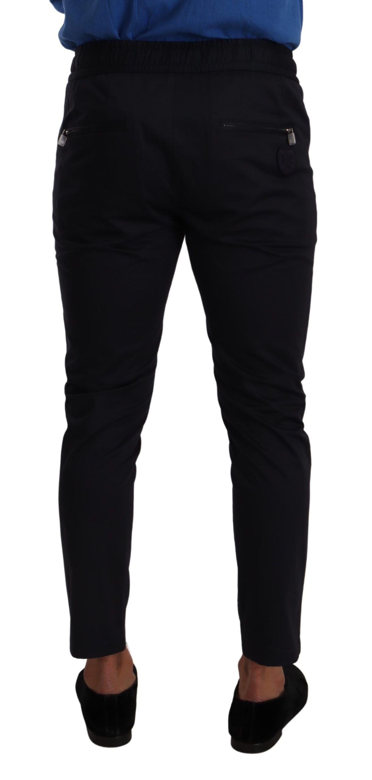 - Elegant Dark Blue Skinny Jogging Pants