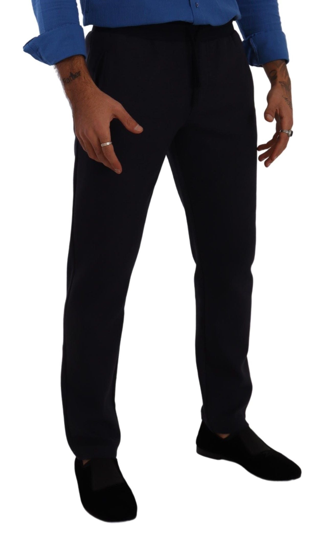 - Elegant Blue Jogger Pants for Men