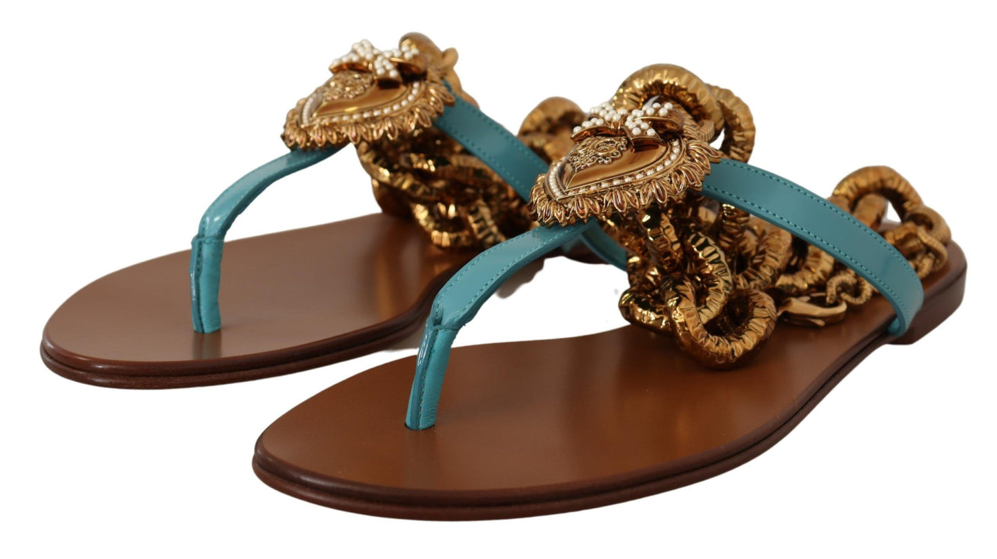 - Chic Gladiator Flats with Heart Devotion Detail