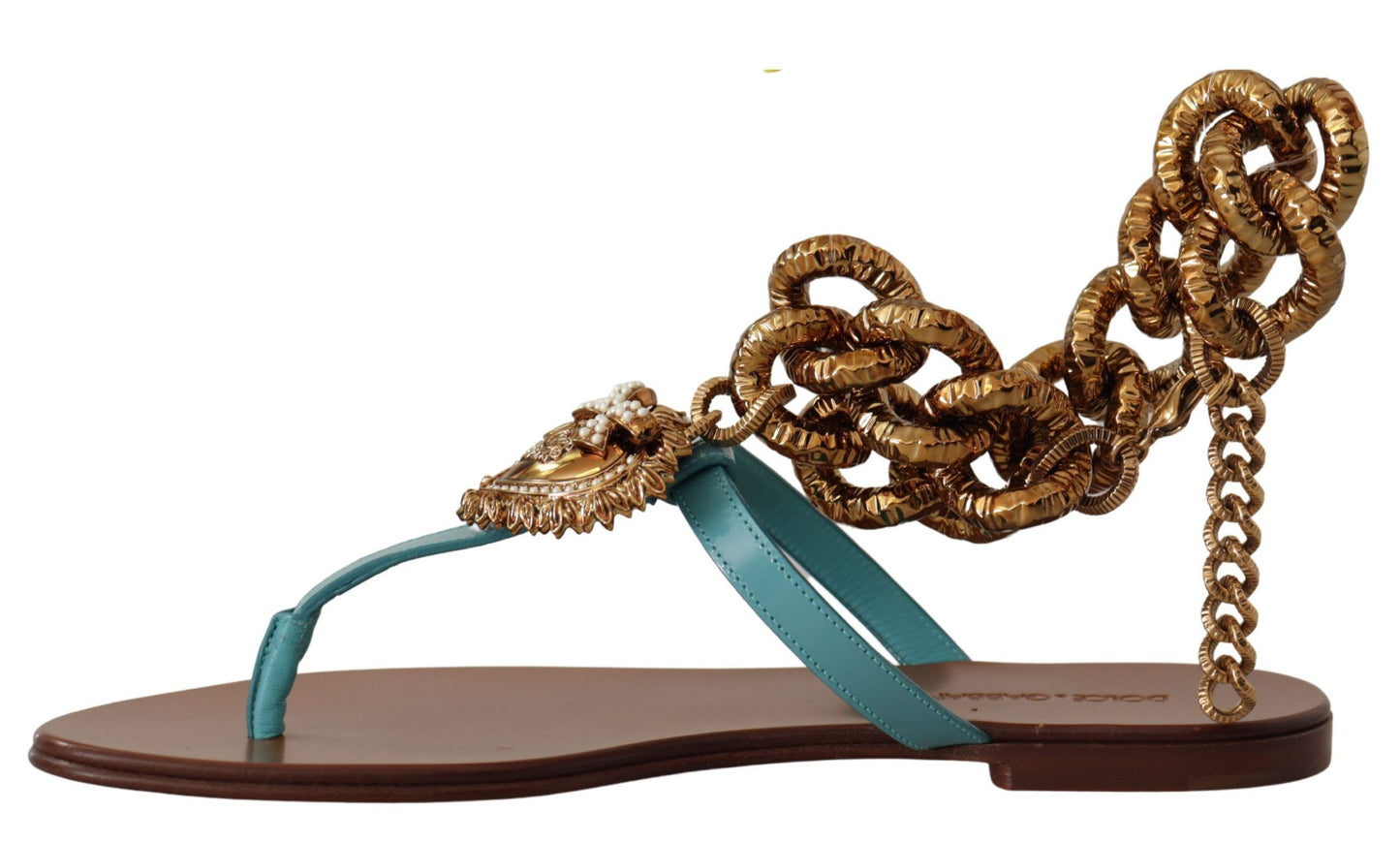 - Chic Gladiator Flats with Heart Devotion Detail