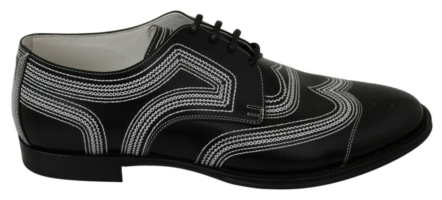 - Elegant Black and White Derby Shoes