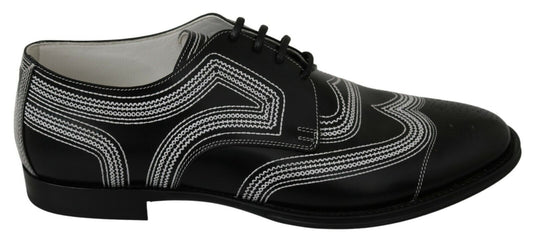 - Elegant Black and White Derby Shoes