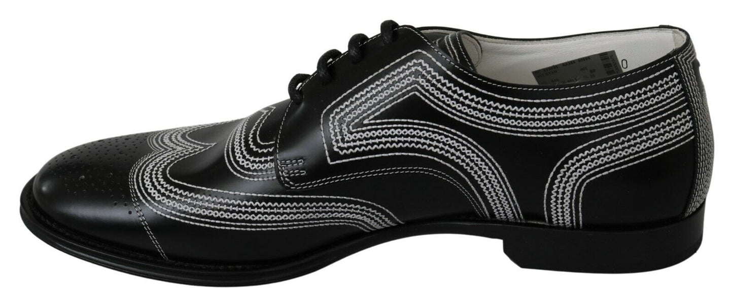 - Elegant Black and White Derby Shoes