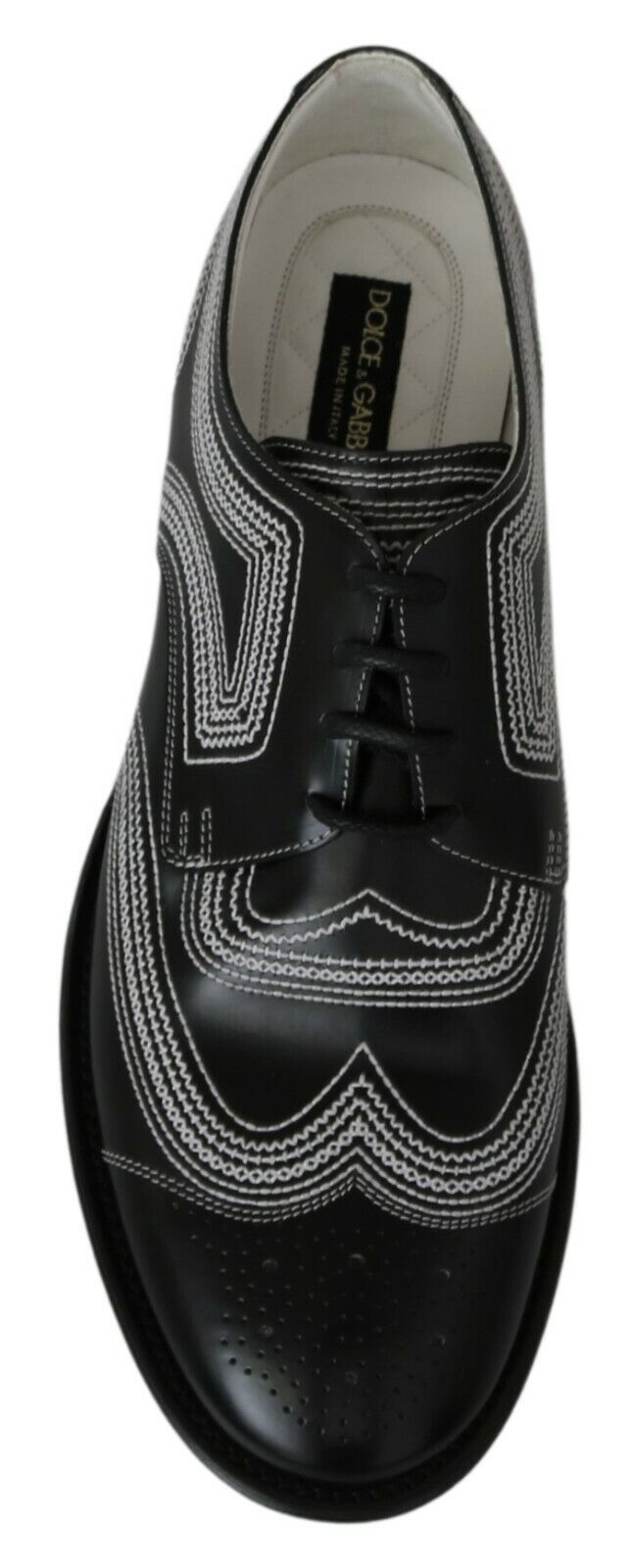 - Elegant Black and White Derby Shoes