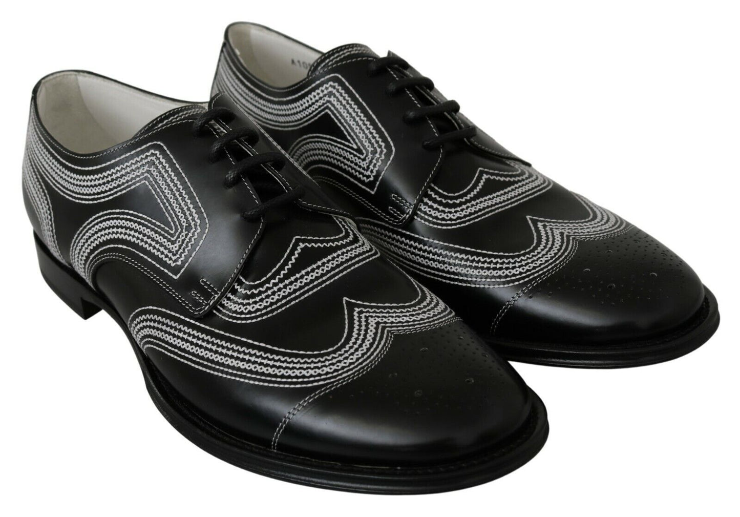 - Elegant Black and White Derby Shoes