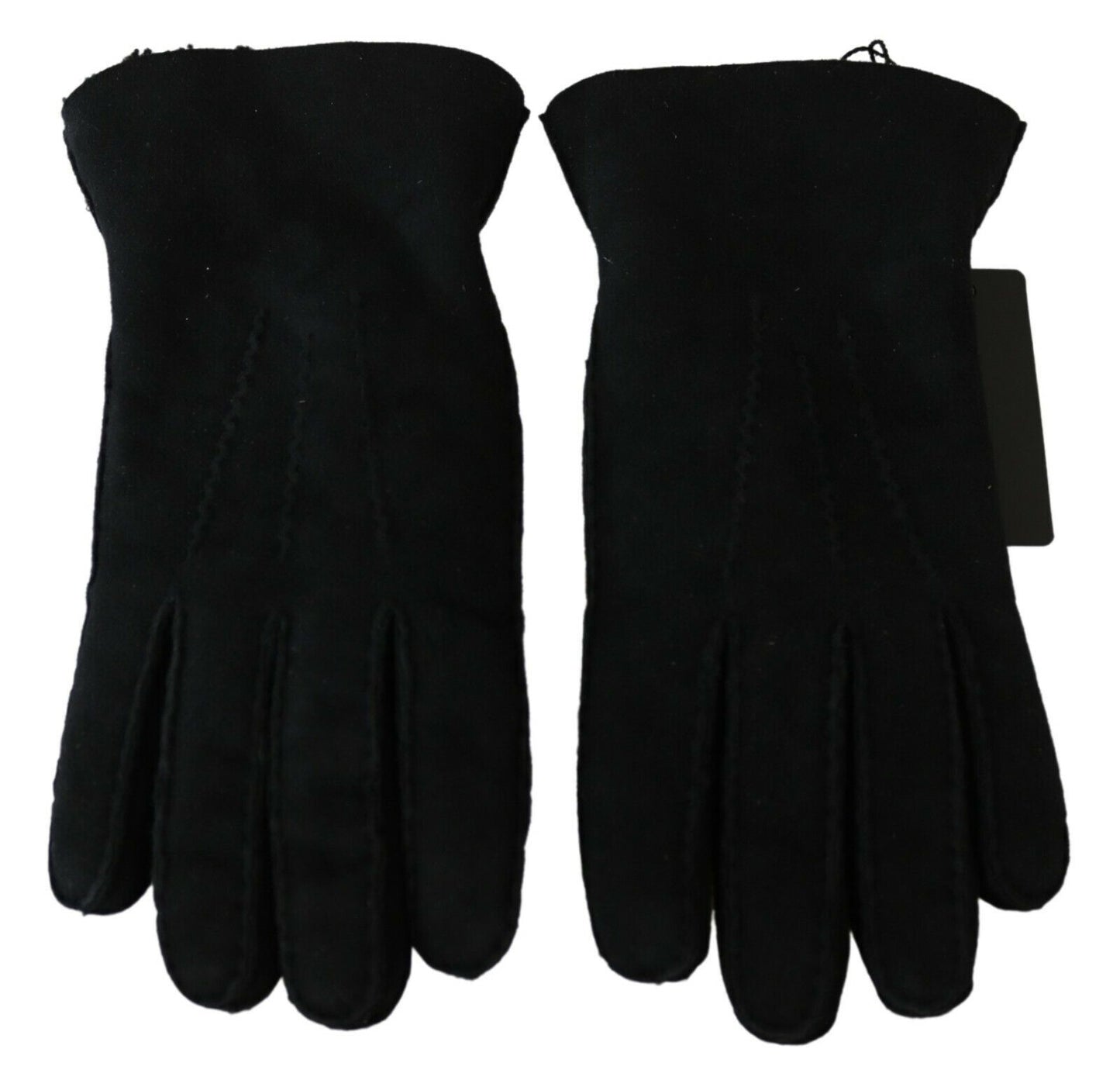 - Bold Black Leather Biker Gloves