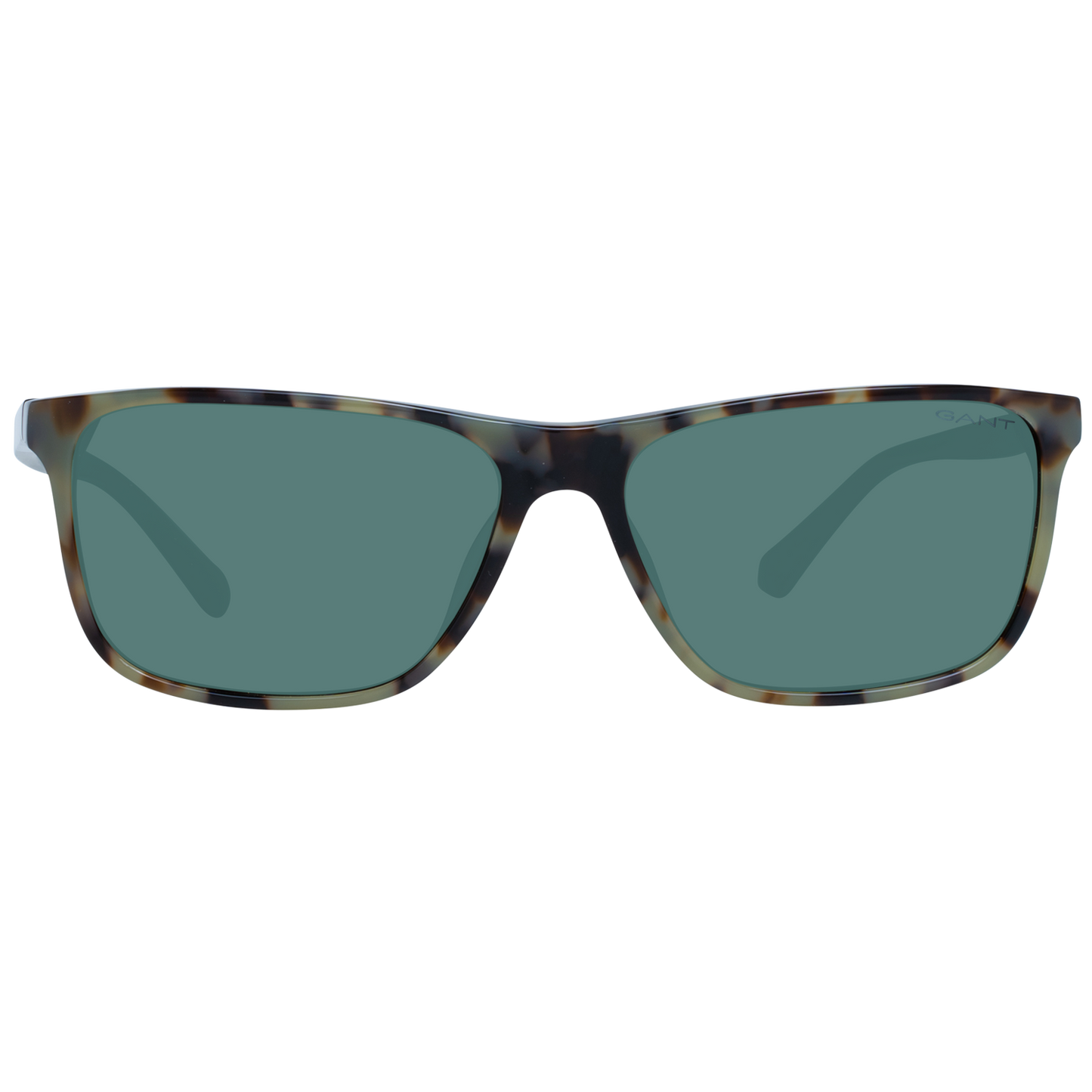 Gant Brown Unisex Square Sunglasses with Green Lenses