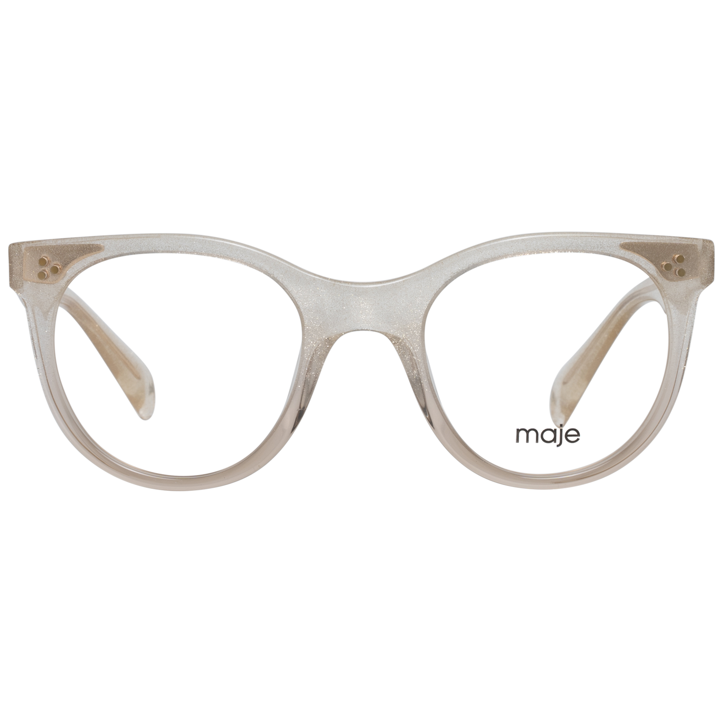 Maje Women's Optical Frames – Beige Round Style, 48mm