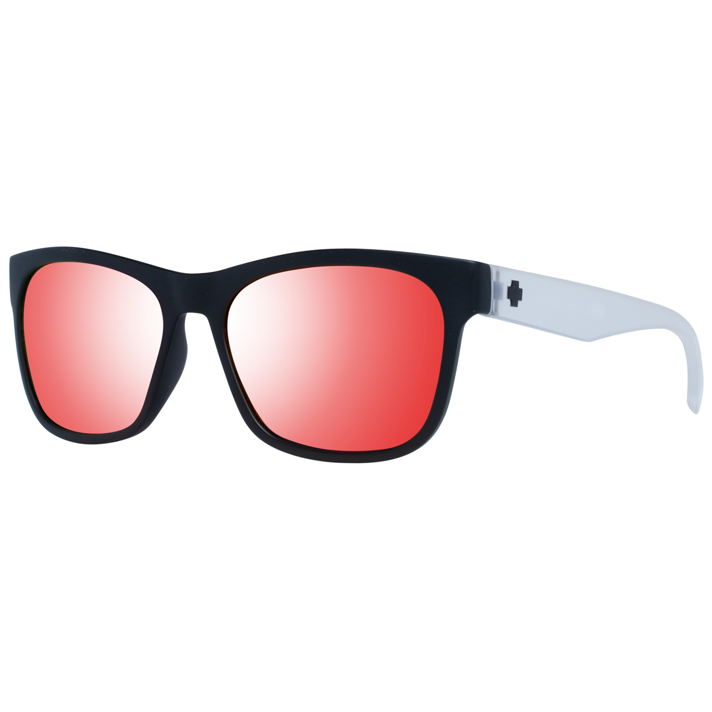 Spy Black Unisex Mirrored Grey Trapezium Sunglasses