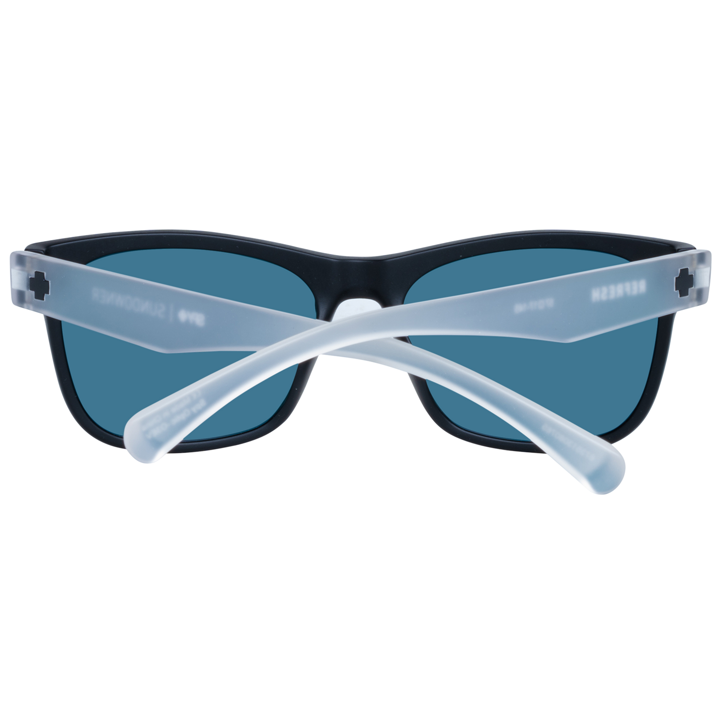Spy Black Unisex Mirrored Grey Trapezium Sunglasses