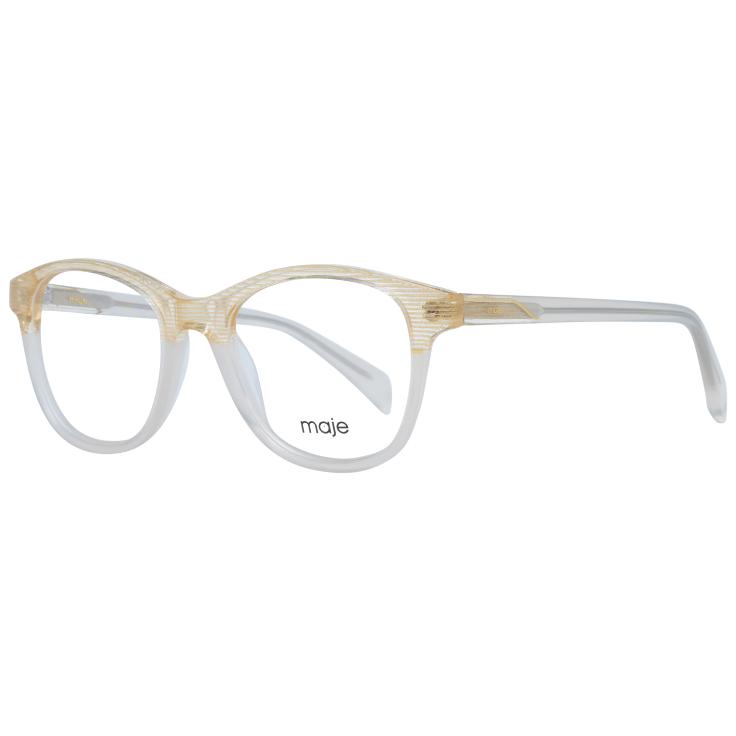 Maje Women's Optical Frames – Beige Trapezium Design, 48mm