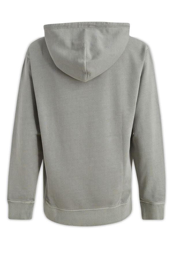 - Elegant Grey Cotton Hooded Sweatshirt