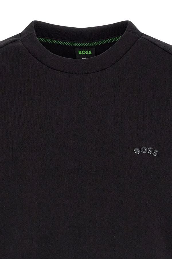 - Elegant Black Cotton Round Neck Sweatshirt