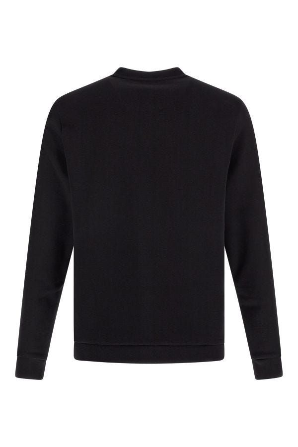 - Elegant Black Cotton Round Neck Sweatshirt