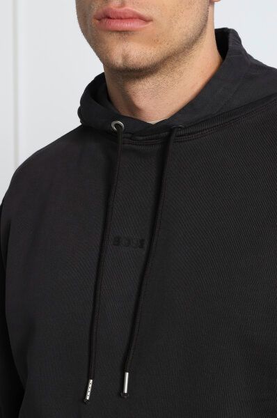 - Elegant Dark Blue Cotton Hooded Sweatshirt