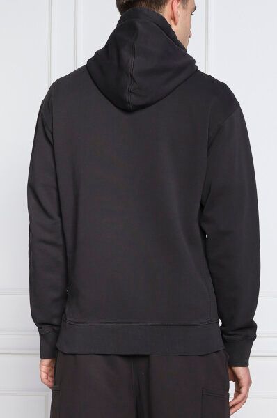 - Elegant Dark Blue Cotton Hooded Sweatshirt
