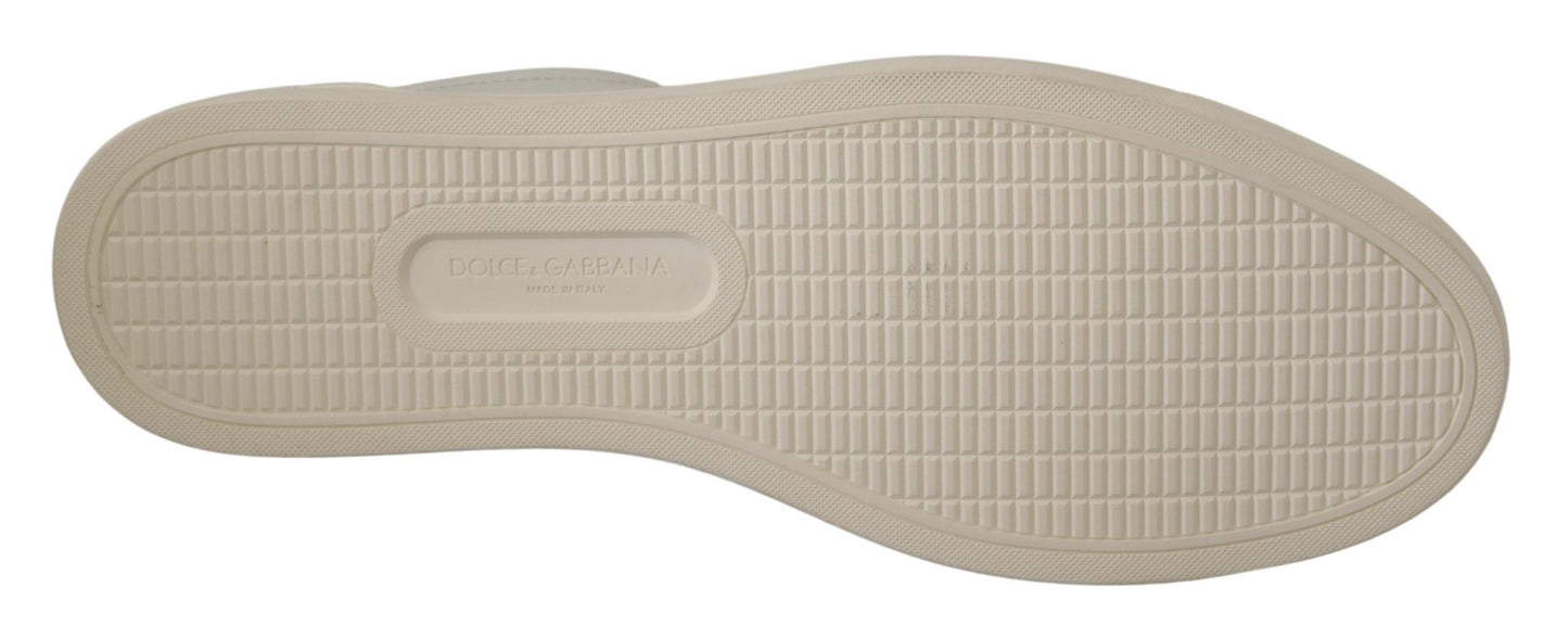 - Elegant White Leather Low Top Sneakers