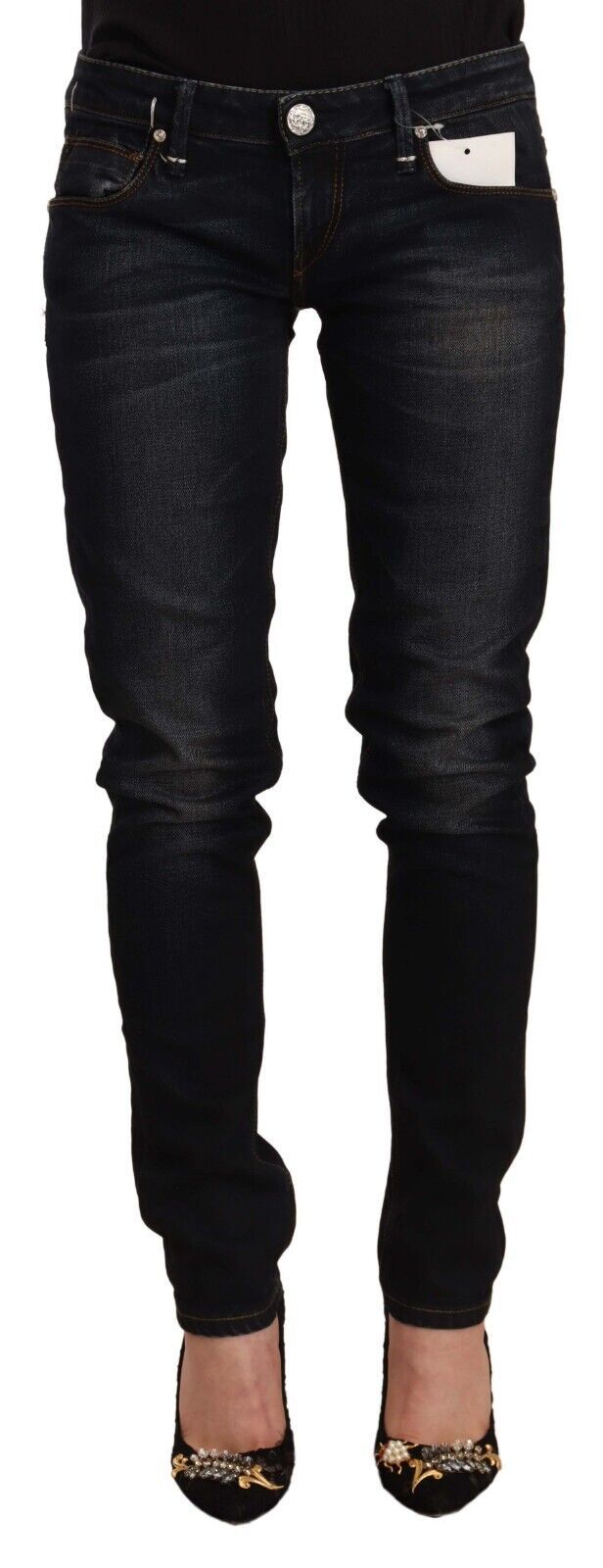 - Chic Black Washed Skinny Jeans for Her
