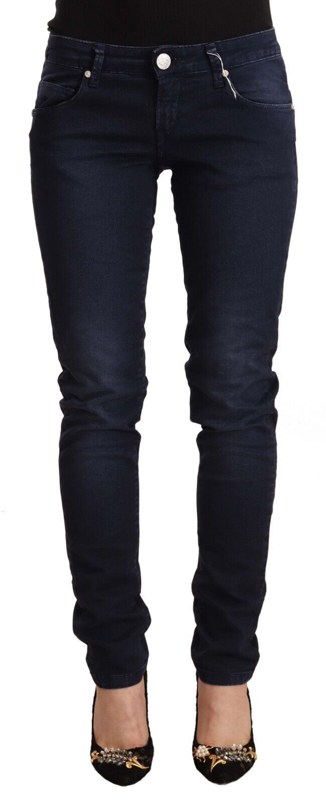 - Chic Low Waist Skinny Denim in Blue