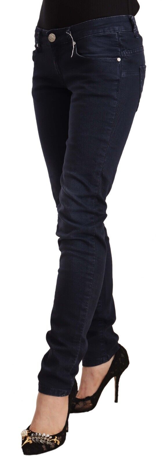 - Chic Low Waist Skinny Denim in Blue