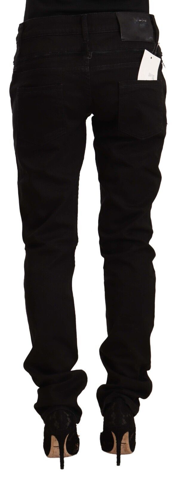 - Chic Black Low Waist Skinny Jeans