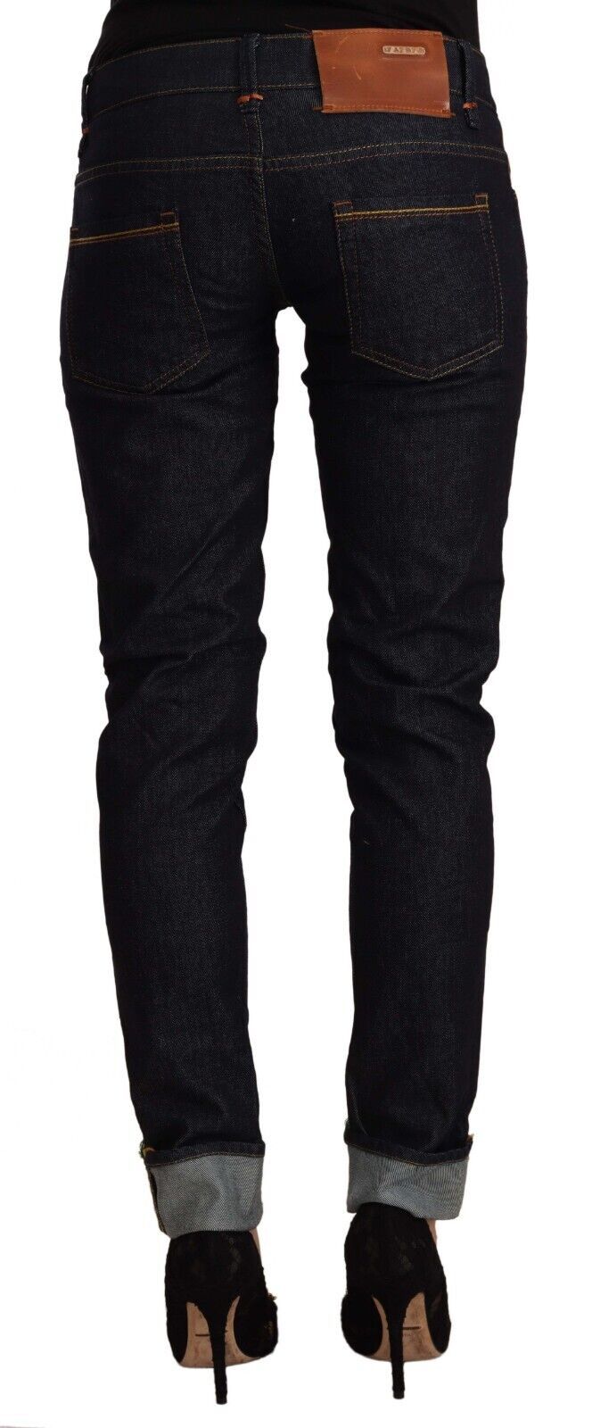 - Chic Low Waist Skinny Black Jeans