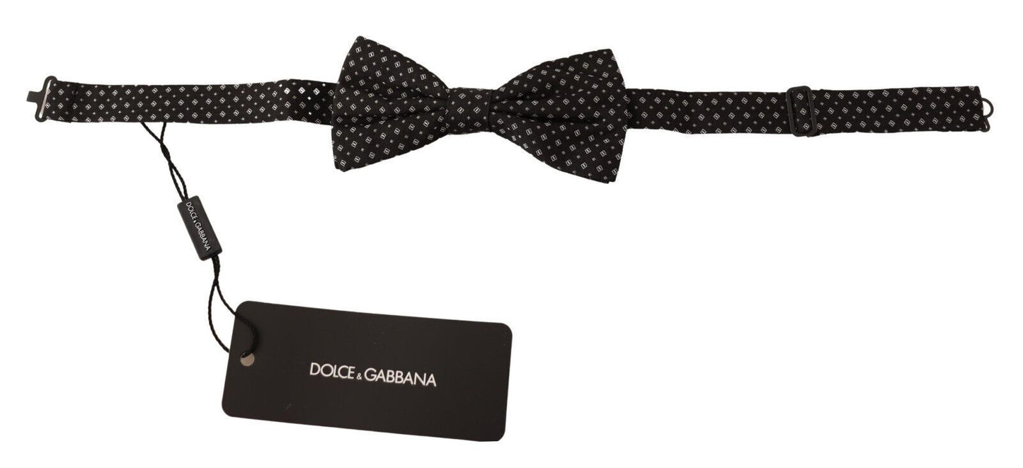 - Elegant Silk Black Fantasy Bow Tie