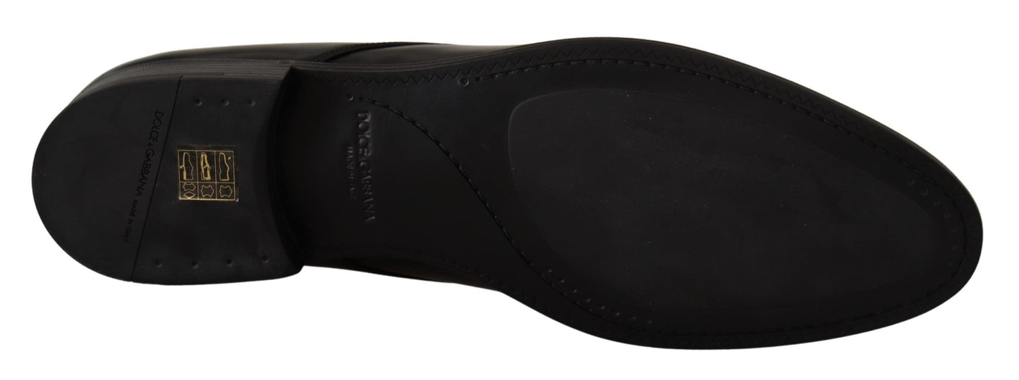 - Elegant Black Leather Derby Shoes