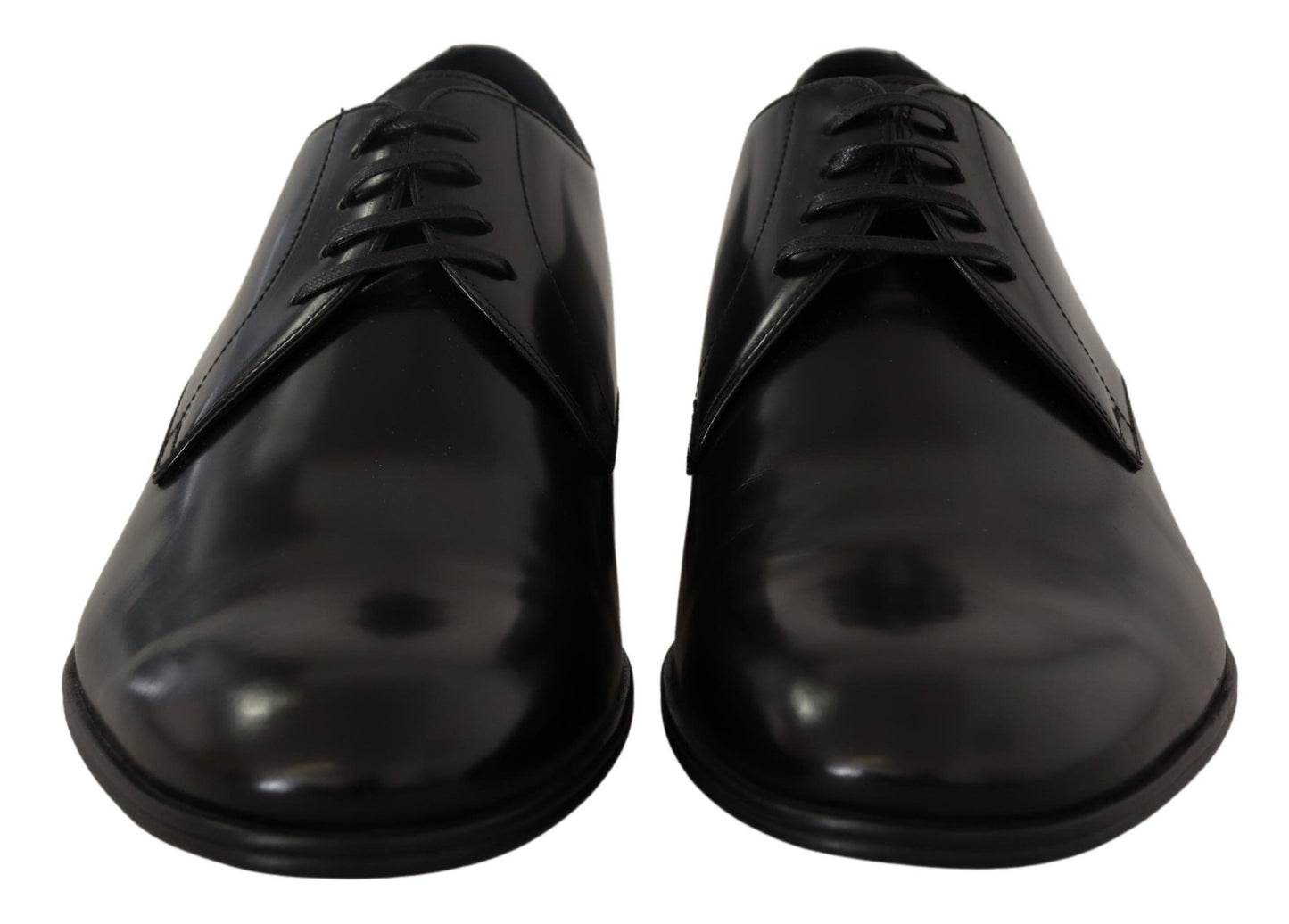 - Elegant Black Leather Derby Shoes